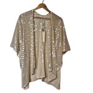 NWT Rachel Zoe Sequin Waterfall Cover Up Wrap One Size